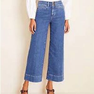 EUC Ann Taylor The Wide Leg High Rise
Cropped Jeans Blue